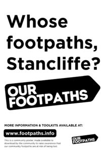 Whose footpaths, Stancliffe? Our Footpaths!